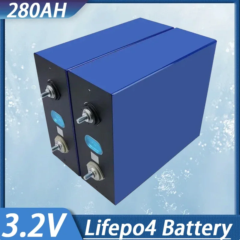 3.2V 280Ah Large Capacity LiFePO4 Rechargeable Battery DIY 12V 24V 48V for Yacht Electric Car RV Solar Energy Golf Cart