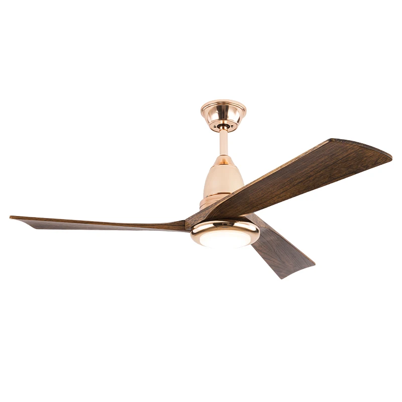 

52-Inch European Wooden Ceiling Fan with Light and Remote Control Silent Reversible DC Motor Room Decorative Ceiling Fan