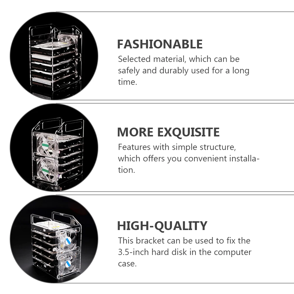 

Shelf Hard Drive Computer Host Disk Rack Desktop Cases Acrylic External Storage