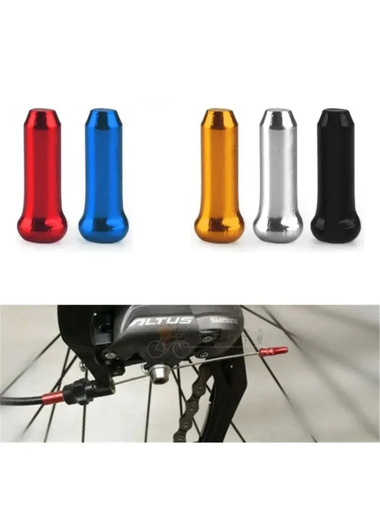 AliExpress 10Pcs Multiple Colors Aluminum Alloy Bicycle Brake Shifter Inner Cable Tips Wire End Cap Cable Line Core Cap Cable Protector