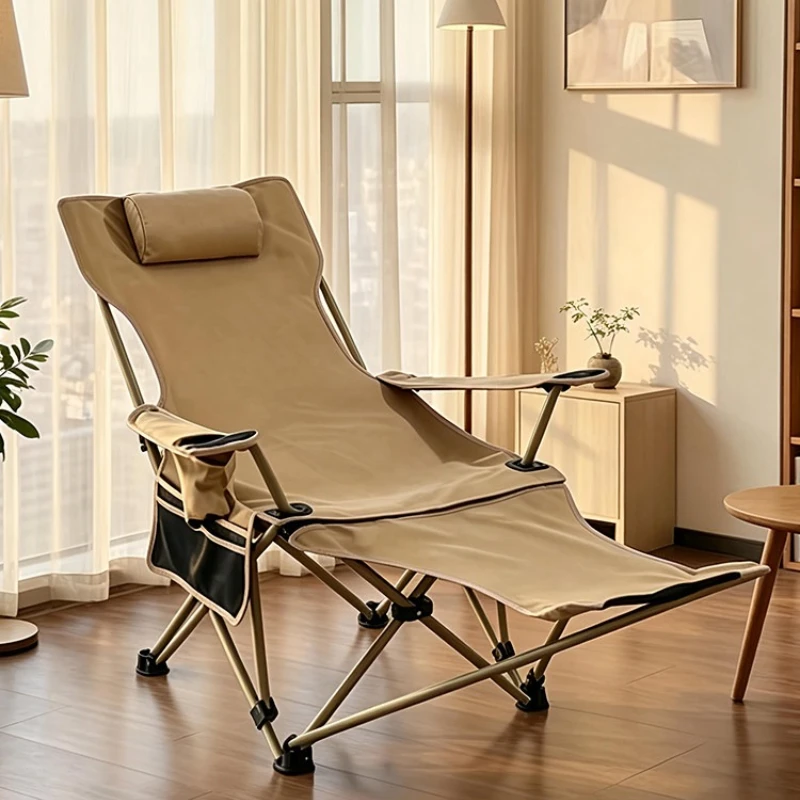 Folding Moon Chair, Portable Camping Lounge Seat with a 120kg Load Capacity, Thick Carbon Steel Frame and 600D Oxford Fabric