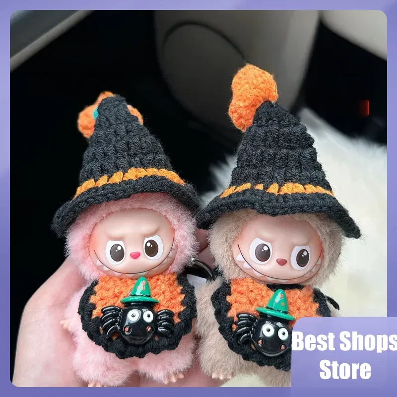 

4,0 10 см для одежды Labubu, серия Heart Code 4,0, мини-хэллоуин четвертого поколения, новое издание, комплект для Хэллоуина, шляпа-нагрудник