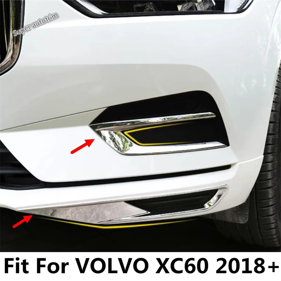 

For VOLVO XC60 2018 - 2021 Car Accessories Front Fog Lights Lamps Frame Decoration Cover Trim ABS Chrome Exterior Refit Kit