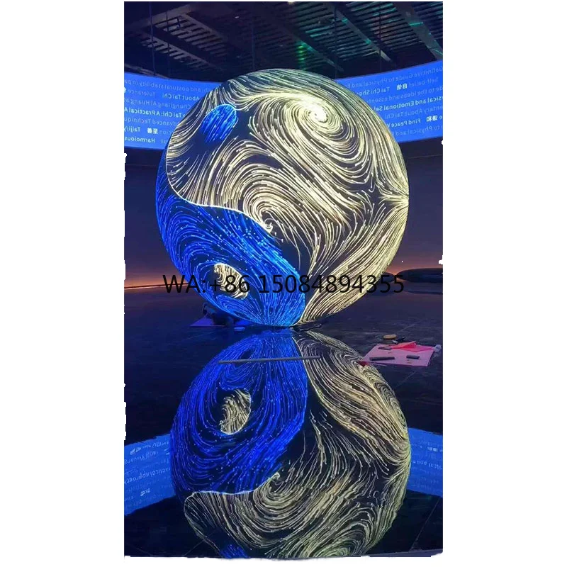 Custom-sized Spherical LED Displays Diameter, 360-degree Spherical HD High-brightness Full-color for Store Advertising