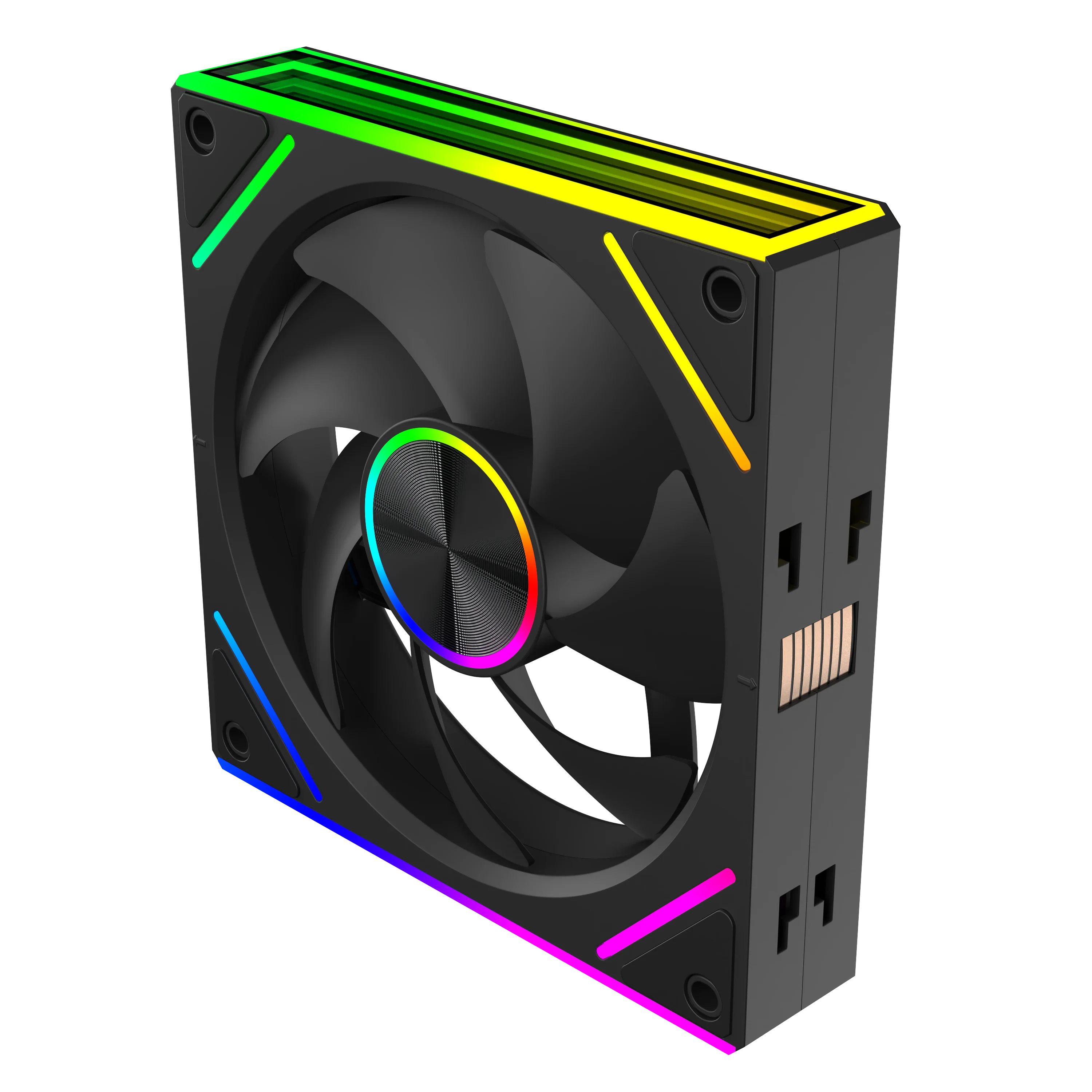 UPSIREN WF-3 120mm Caixa de emenda sem fio ventilador placa-mãe sincronização de luz 4PIN PWM Eixo central CD textura design 12CM