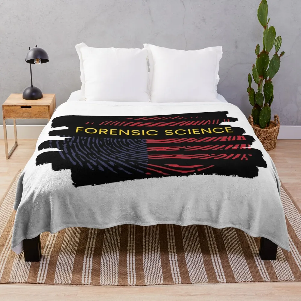 Forensic Science - Fingerprint Throw Blanket Vintage Tourist Blankets