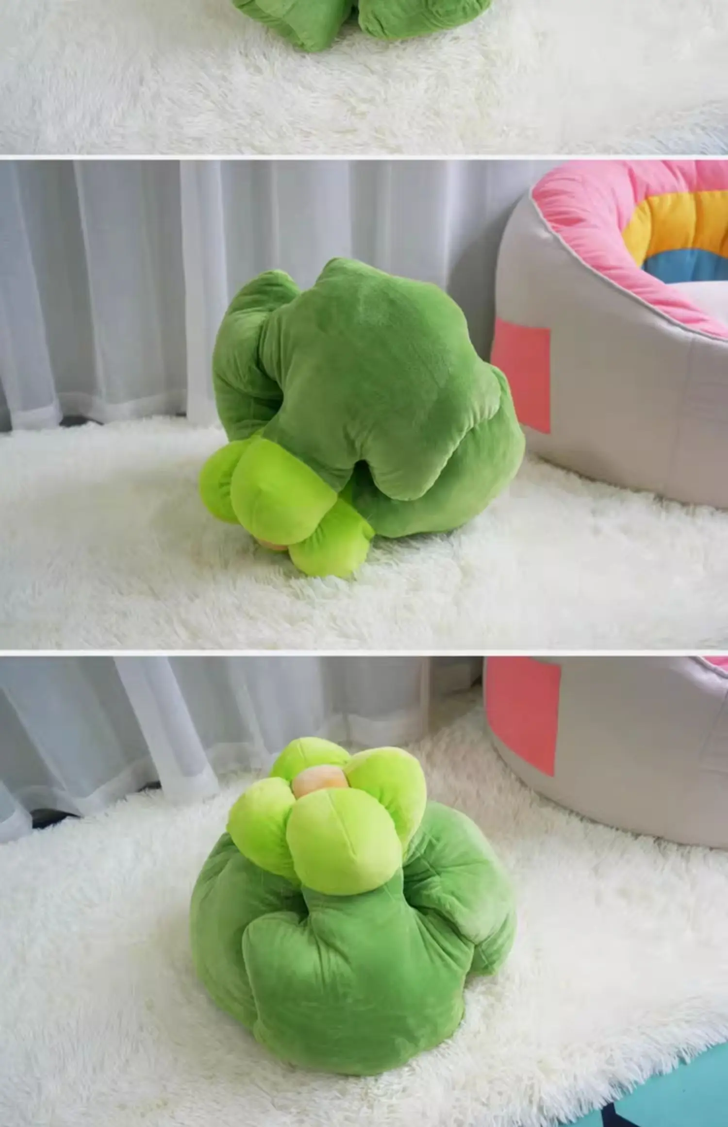 Cute Little Green Vegetable Plush Toy Little Pui Cai Vegetable Green Vegetable Doll Chinese Cabbage Pillow Cushion