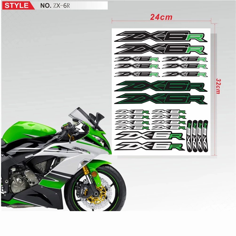 zx6r High Quality Motorcycle Body Reflective Waterproof Stickers Shock Absorber Fuel Tank Sign Decal Accessories For ZX-6R ZX 6R