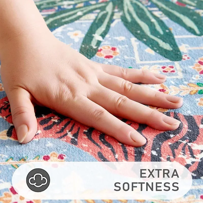 Carpet in The Living Room Tiger Rug Pattern Vintage Ethnic Style Persian Carpet Home Rug Thickened Soft Plush Bedside Area Rugs