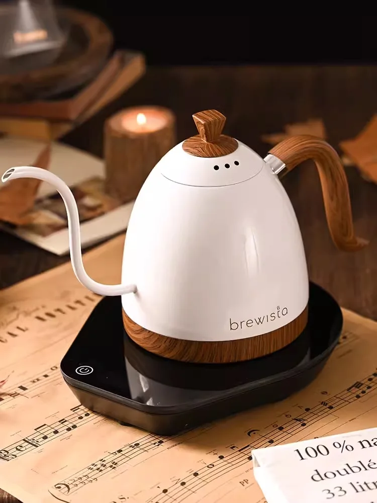 

Brewista Artisan Stainless Steel Electric Gooseneck Kettle Brewing Pour Over Coffee Pot Temperature Control smart LCD