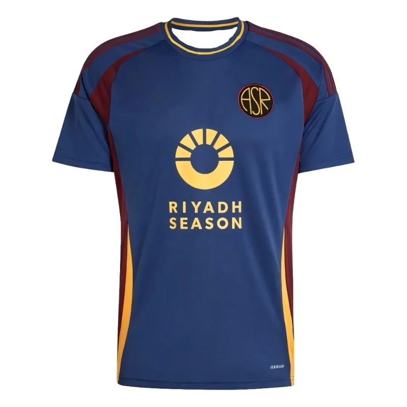Camisa de Futebol Especial Temporada 2026 AS Roma Riyadh, Camiseta de Verão de Secagem Rápida e Respirável, Manga Curta, para Família e Crianças