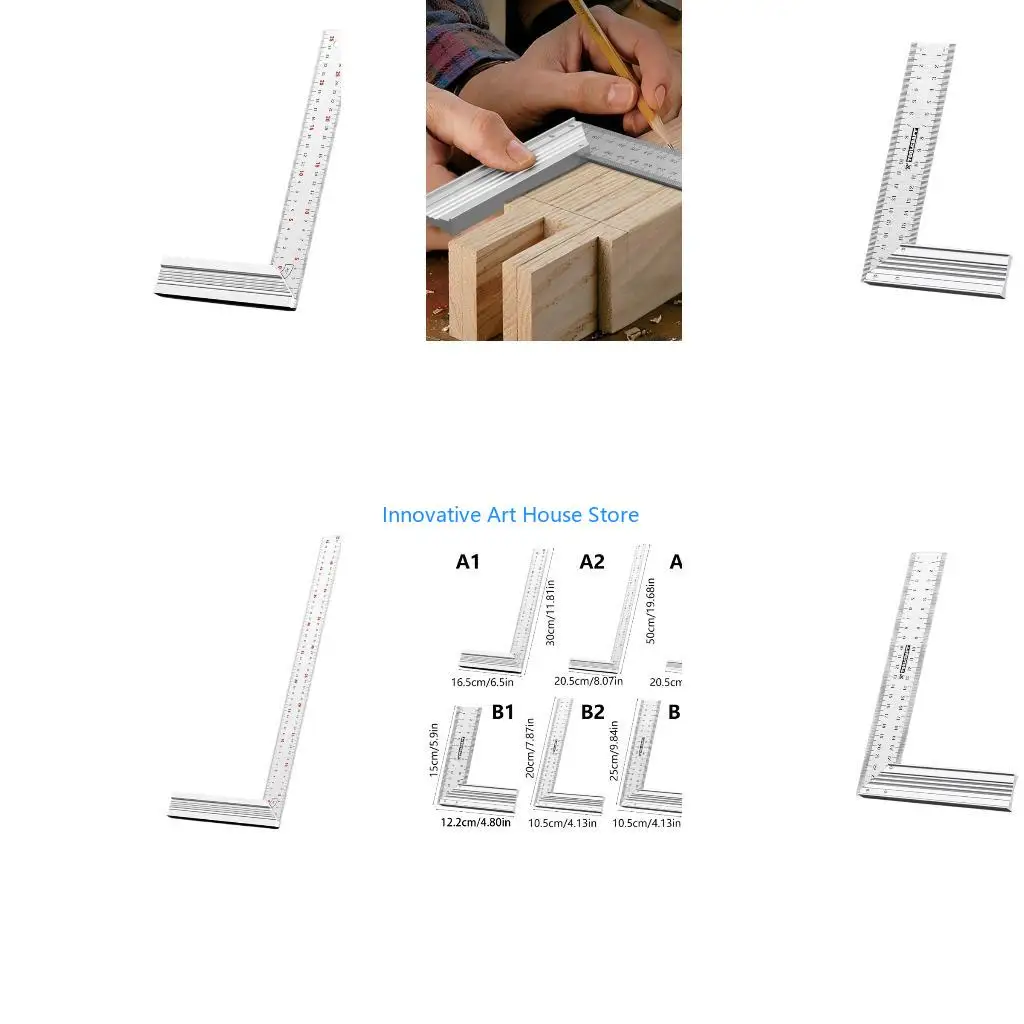 E1PC Multipurpose Right Angles Marking Tool Carpenter Square For Accurate Measurement