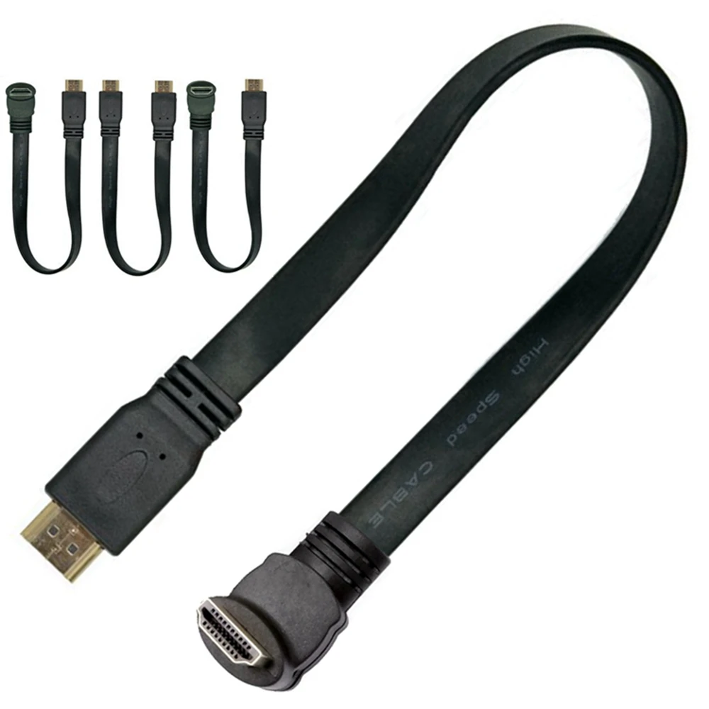 

HD HDMI cable, 3D flat HMDI cable, computer TV connection cable, 0.3 meter elbow video signal cable