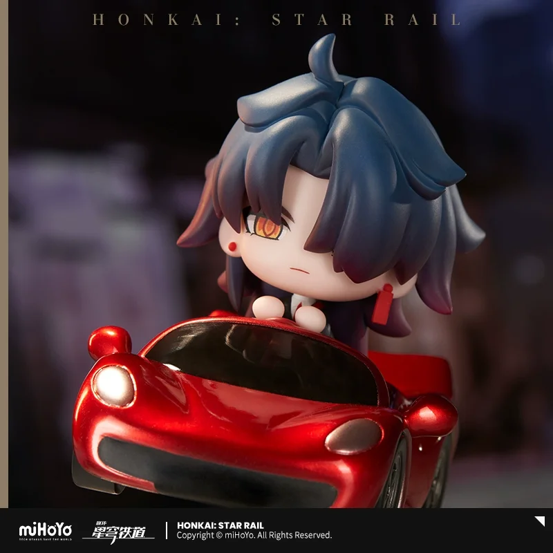 Sunsyea honkai star rail oficial merch mihoyo original autêntico jing yuan q versão figura boneca ornamento de mesa