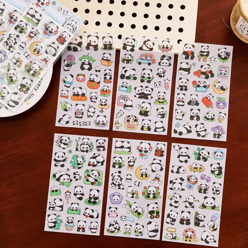 

6sheet Creative Cartoon Stickers Student Cute Gooka Hand-painted Stickers High-value Stationery DIY Hand-painted Stickers