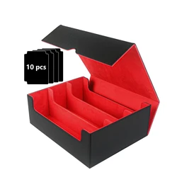 Trading card storage box, can hold 1800+ single decks, magnetic closure PU leather card box, fits for MTG, TCG,Yugion cards