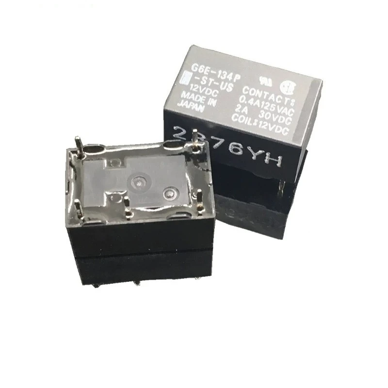 10pcs  Relay for Omron G6E-134P-ST-US-5VDC,12VDC 5Pin 2A Signal Relay