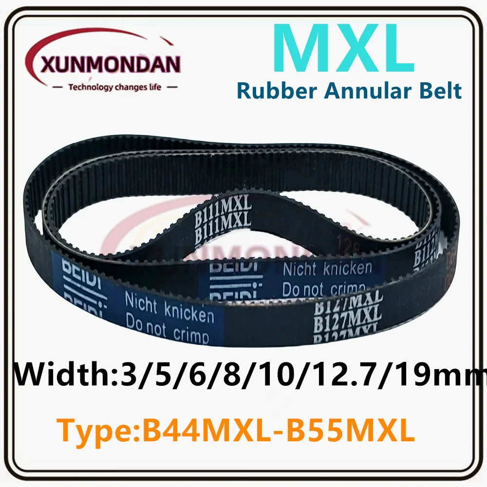 

Ремень MXL с высоким крутящим моментом, B44/B45/B46/B47/B48/B49/B50/B51/B52/B53/B54/B55, ширина 3/5/6/10/19 мм, зубчатый ремень для 3D-принтера