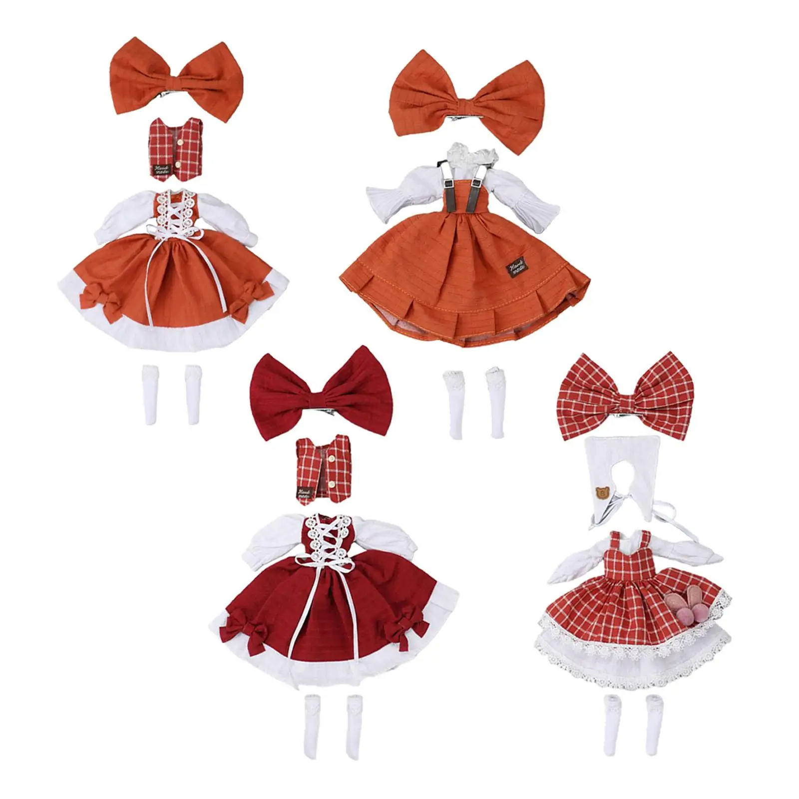 BJD poppenkleding meisjespop met haaraccessoires kledingoutfits voor Ob22