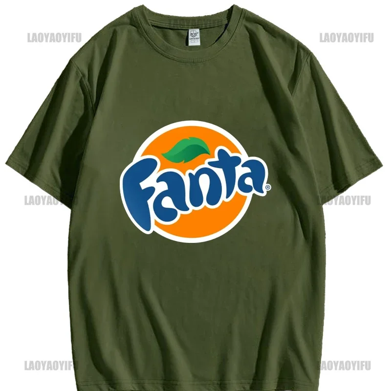 تي شيرت برتقالي Best Soda Pop Fan Essential كاجوال للرجال، ملابس عصرية بأكمام قصيرة، ملابس خروج نسائية قطنية