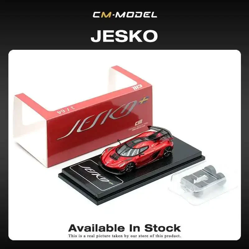 

CM In Stock 1:64 Jesko Attack Red Replaceable Wheels Diecast Diorama Car Model Collection Miniature Toys