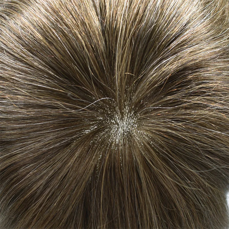 Mannelijke Haarprothese 0.1Mm V-Lus Pu Capillaire Prothese Man Pruik 100% Menselijk Haar Toupetje Mannen Duurzame Pruiken Voor Mannen Systeem Unit