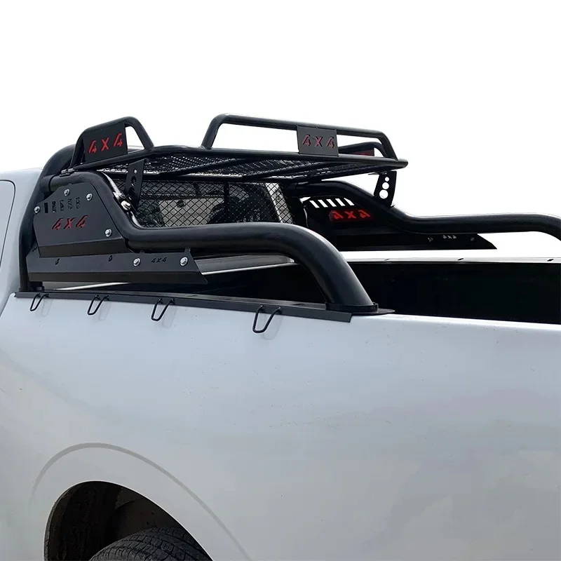 AutoParts Realm Store - Hot Selling King4X4 Truck Universal Steel Roll Bar: Black Sports Style With Basket 4WD Pickups