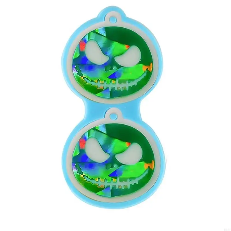 918f Kürbiskopf Light Heychain Formen Ohrringe Ornament Form Form