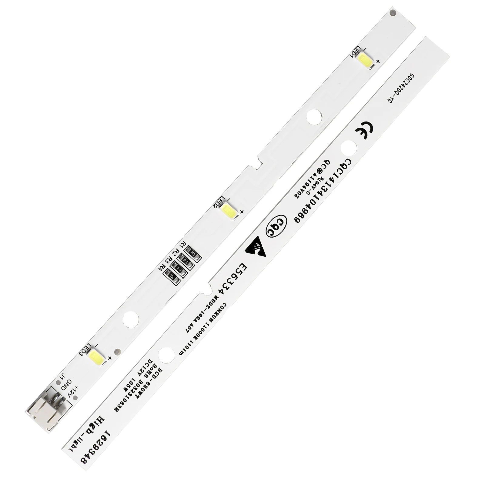 MDDZ-162A A07 2PCS LED Strip Light for RONGSHENG/HISENSE BCD-630WT Refrigerator 1629348 DC12V 1.25W CQC14134104969