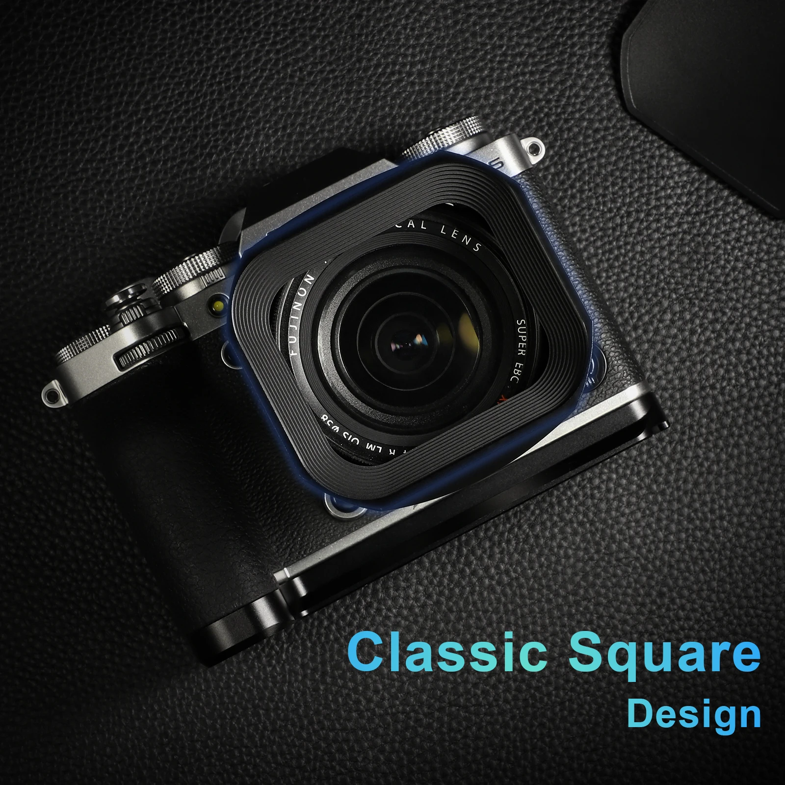 Металлическая квадратная бленда Haoge для объектива Fujifilm Fujinon XF 18-55 мм F2.8-4.0 R LM OIS и XF 14 мм F2.8 R с крышкой капота