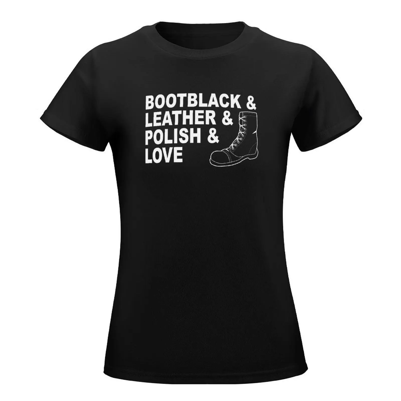 Bootblack And (Leather Care Design) T-Shirt kawaii clothes tees plus size tops tops for Women