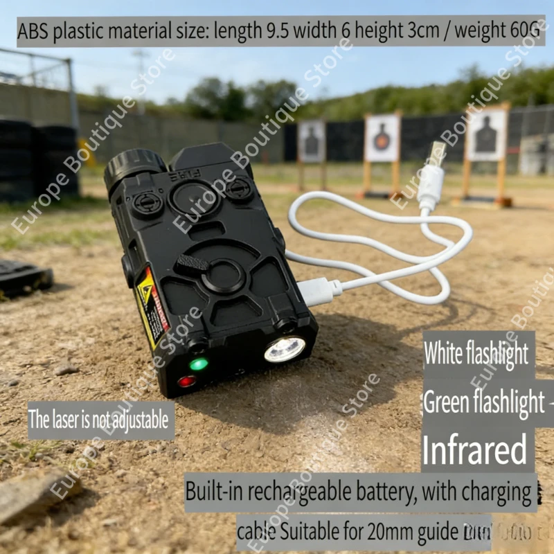 

Лазерный индикатор-фонарь OGL NO.689, 3-в-1 функции, совместимость с 20-мм планкой, USB-перезаряжаемый, для страйкбола, охоты, игр CS