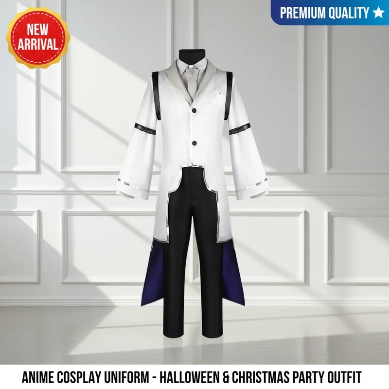 CHIOS Sigma Cosplay Costume Anime Bungo Stray Dogs 4th Trench Coat Suit Wig Set for Men Women Halloween Christmas PartyCHIOS