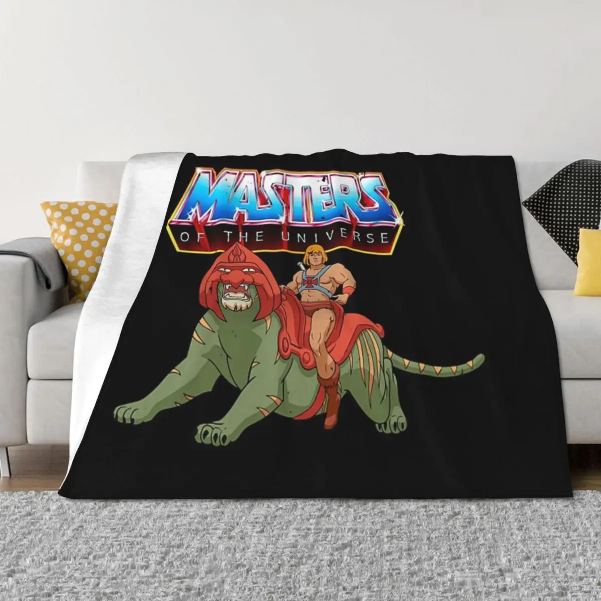 He-Man and Battle Cat Throw Blanket Moving Thins Soft Beds Softest Blankets