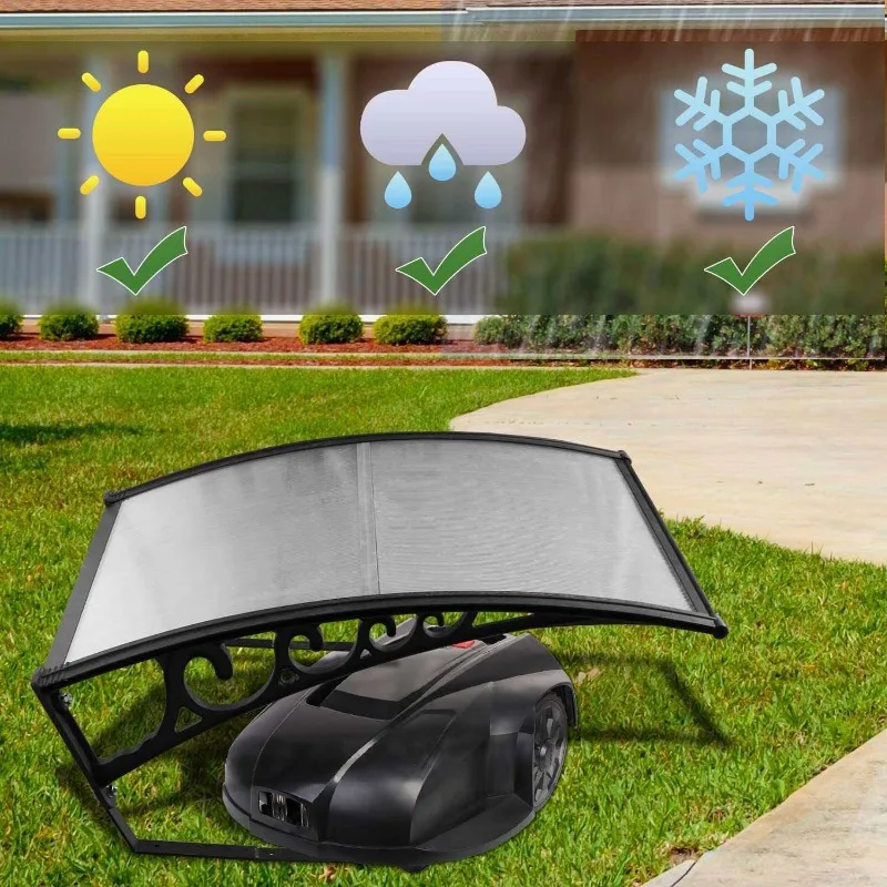 Robotic Lawn Mower Garage Outdoor Shelter Rain Hail UV Resistant Sun Canopy for Charging Station