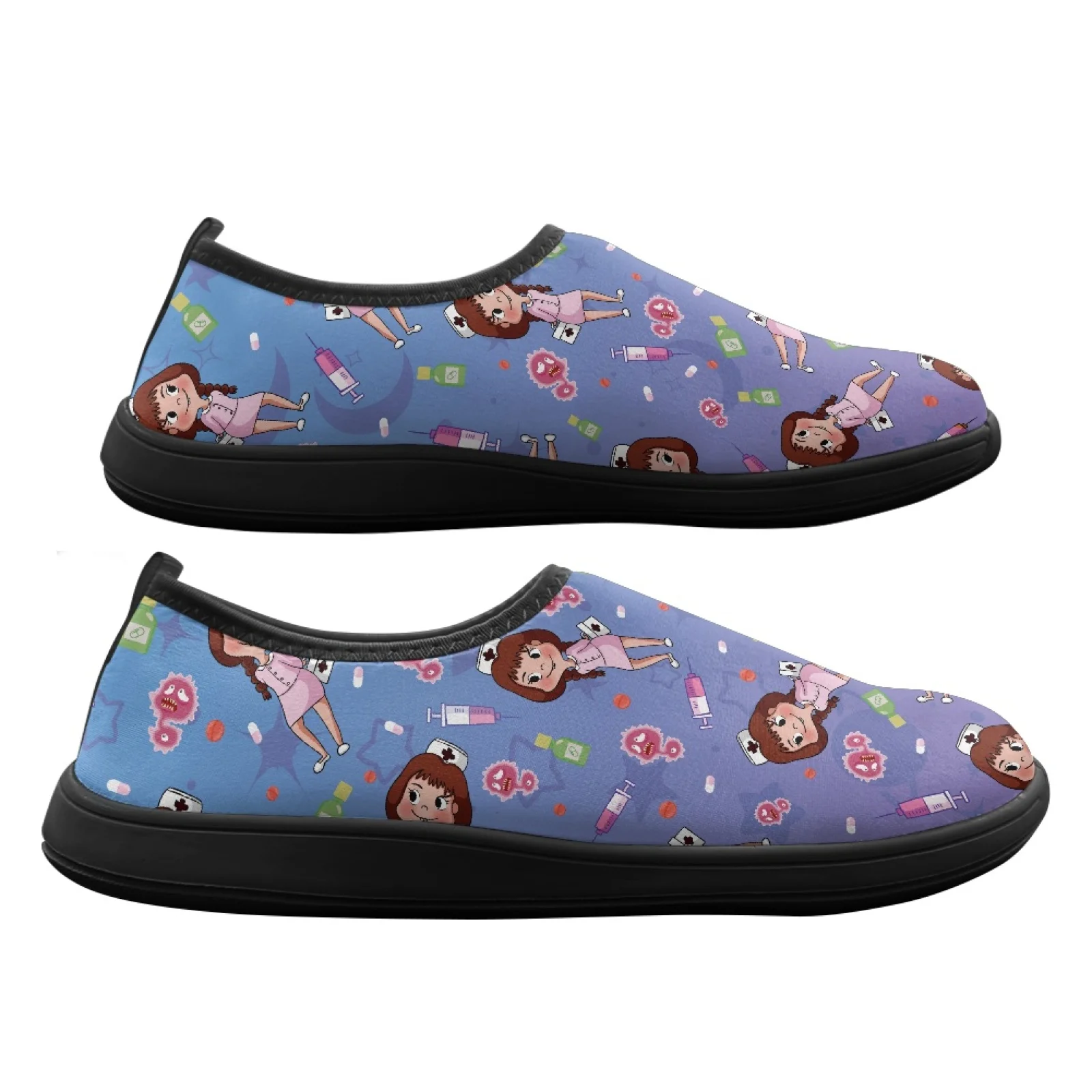 PENSTROLL Wide Toe Box Casual Flats Breathable Barefoot Minimalist Shoes for Daily Men Cartoon Medical