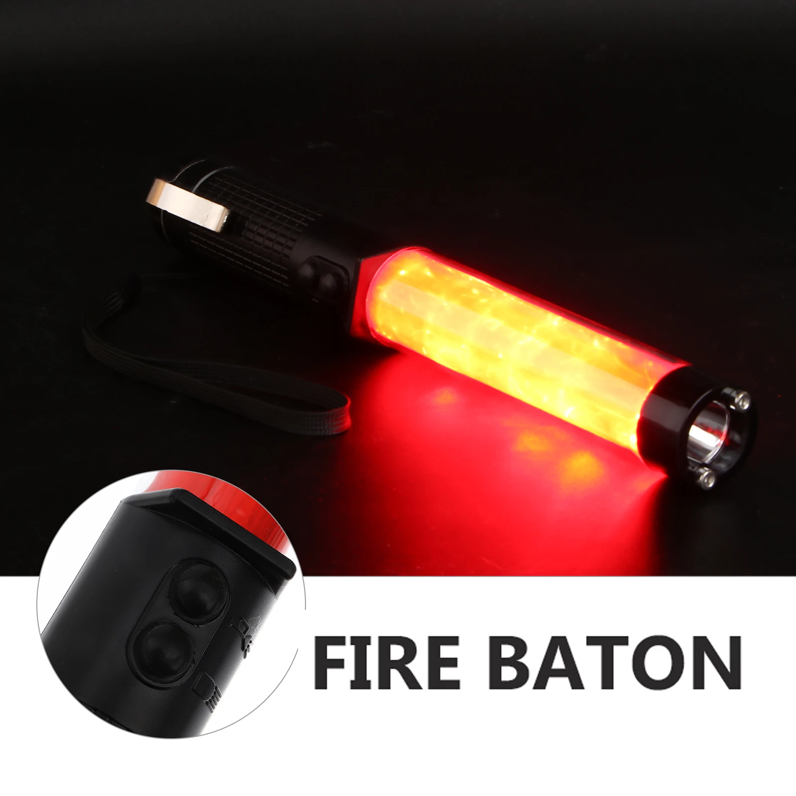 LED Beacon Stick Magnet Hook Red Traffic Control Wand Roadside Safety Signal Camping Hiking Fishing Rescue