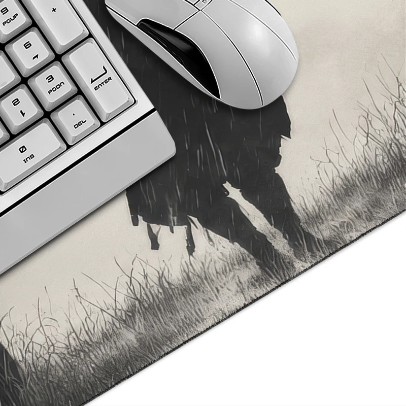 Red Sun Torii Samurai Mouse Pad Gamer printon demand Mousepad XXL Mechanical Keyboard Pad Office Office Accessories Mice Pad