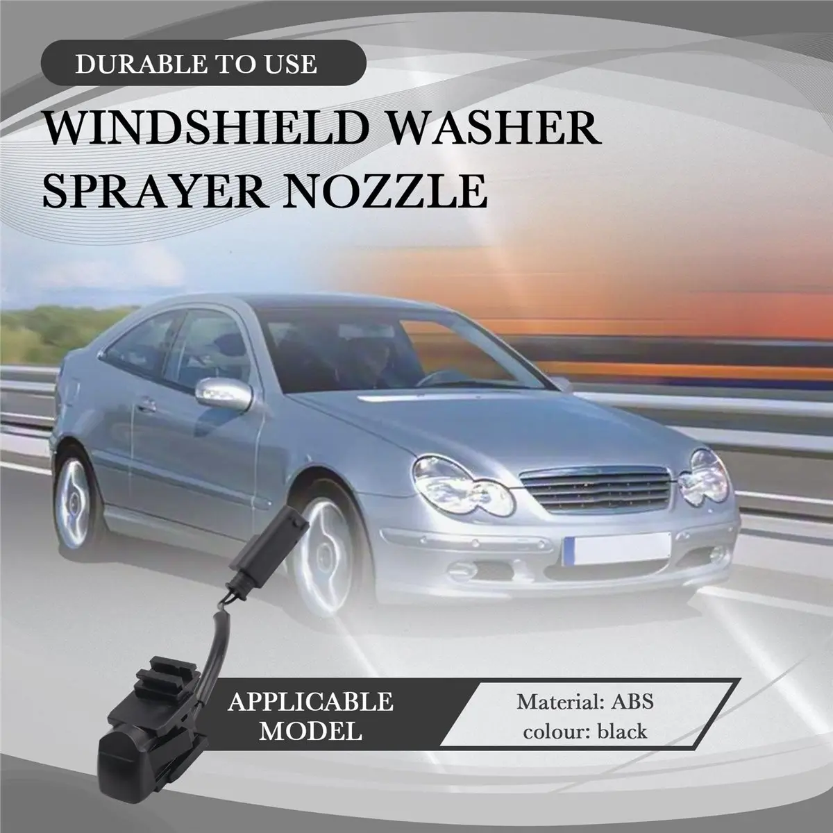 #80O (Black)1 Pair Windshield Washer Sprayer Jet A2118601147 for Mercedes-Benz,Automotive Parts & Accessories