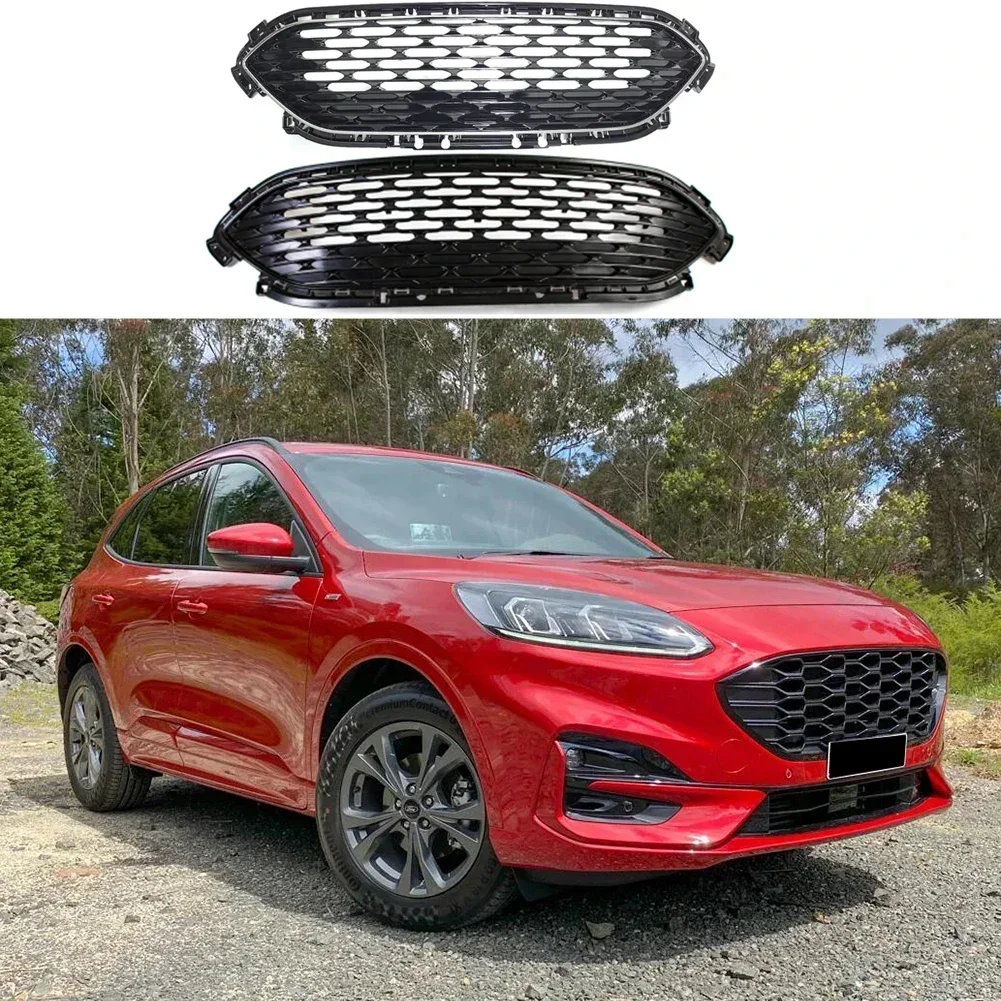 

Car Front Racing Grilles Bumper Grill Honeycomb For Ford Escape Kuga 2020 2021 2022 2023+