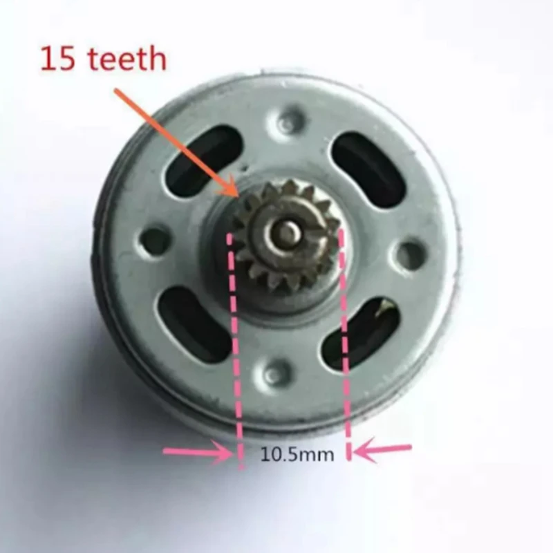 15 Teeth DC Motor Replacement For 12V For GSR 1080-2-Li TSR1080-2-LI GSR1200-2-LI Cordless Drill Driver