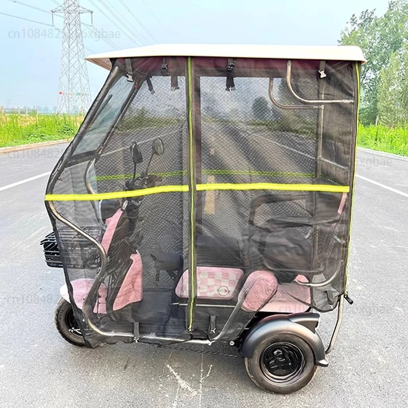 

Не содержит стекла! Новый навес для электрического трицикла: солнцезащитный тент из нержавеющей стали