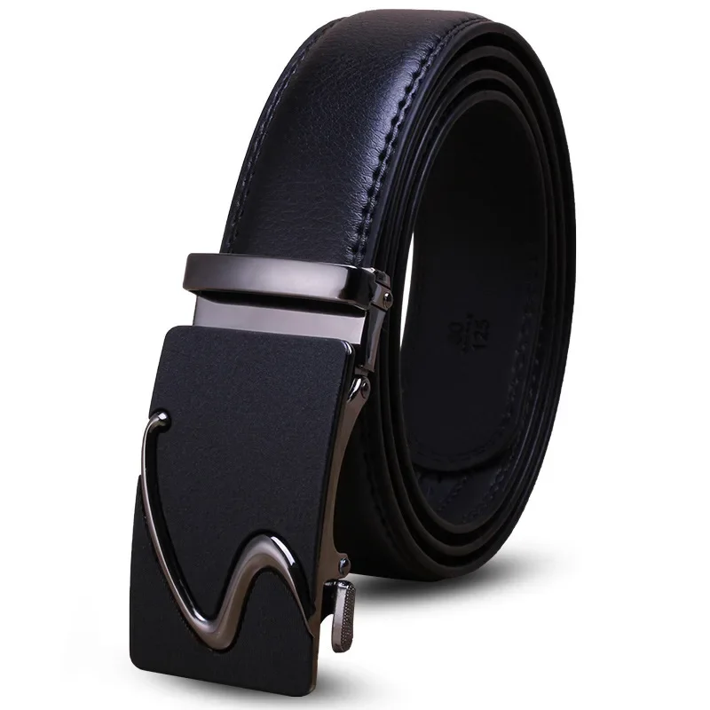 Ceinture en cuir de vachette pour hommes, ceinture de créateur de luxe, marque de mode d'affaires, qualité automatique, environnement sportif, jean, 120cm