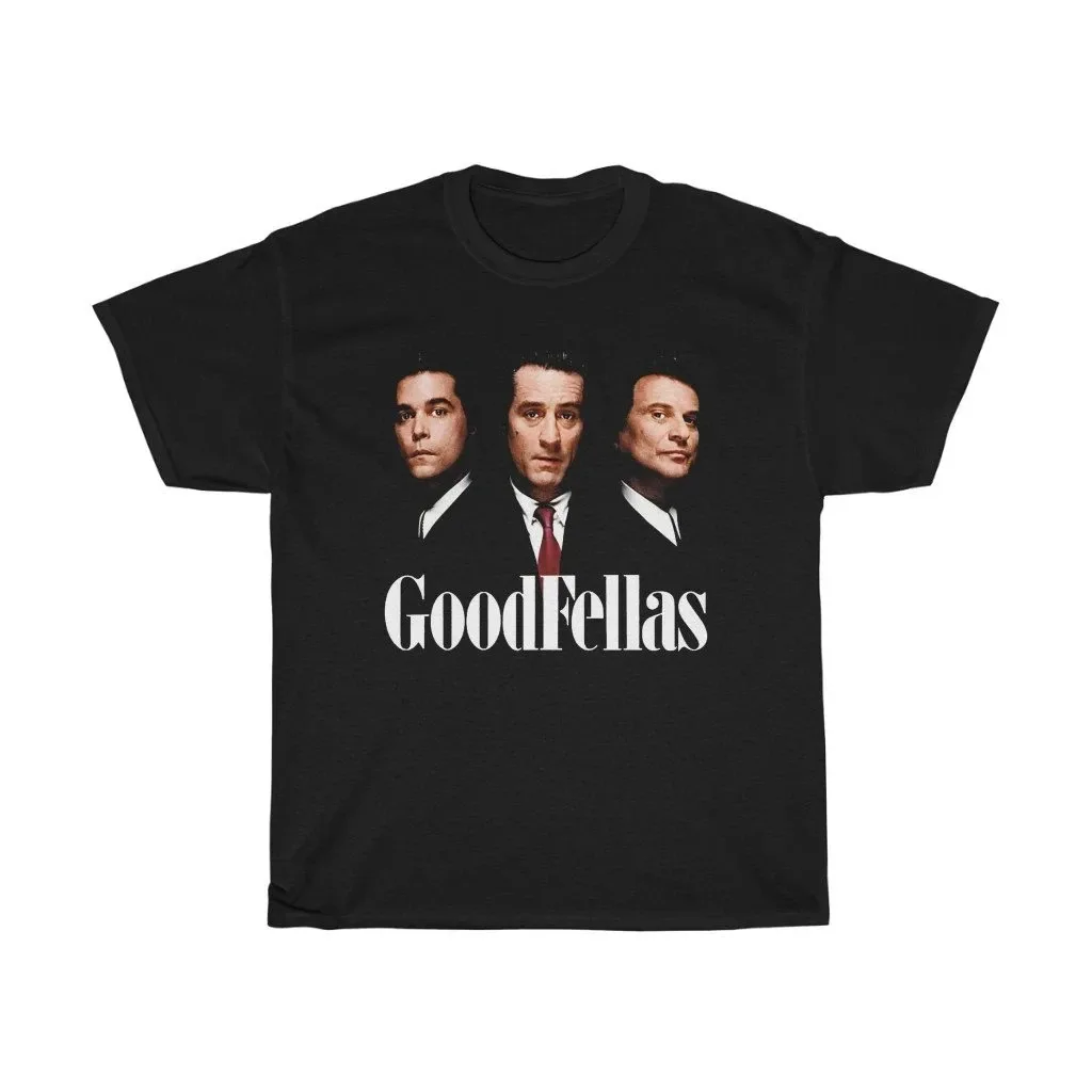 تي شيرت Goodfellas Martin Scorsese Movie تي شيرت 1990 مجموعة معيار الفيلم Mobster Robert DeNiro Casino Departed Director Tees Tops