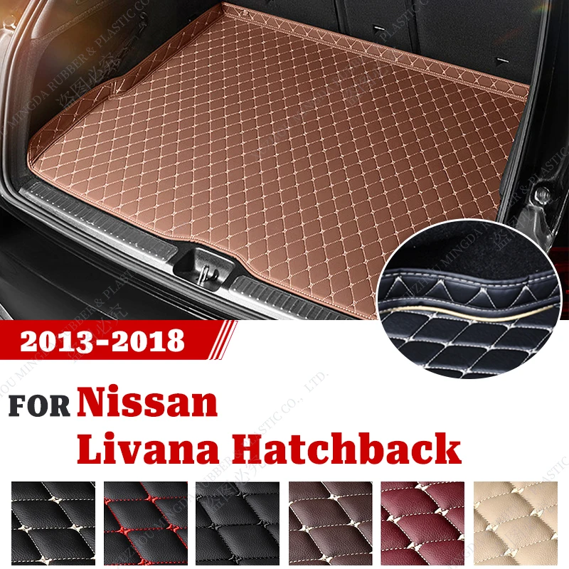 

Коврик для багажника автомобиля для Nissan Livana Hatchback 2013, 2014, 2015, 2016, 2017, 2018, пользовательские автомобильные аксессуары, украшение интерьера автомобиля