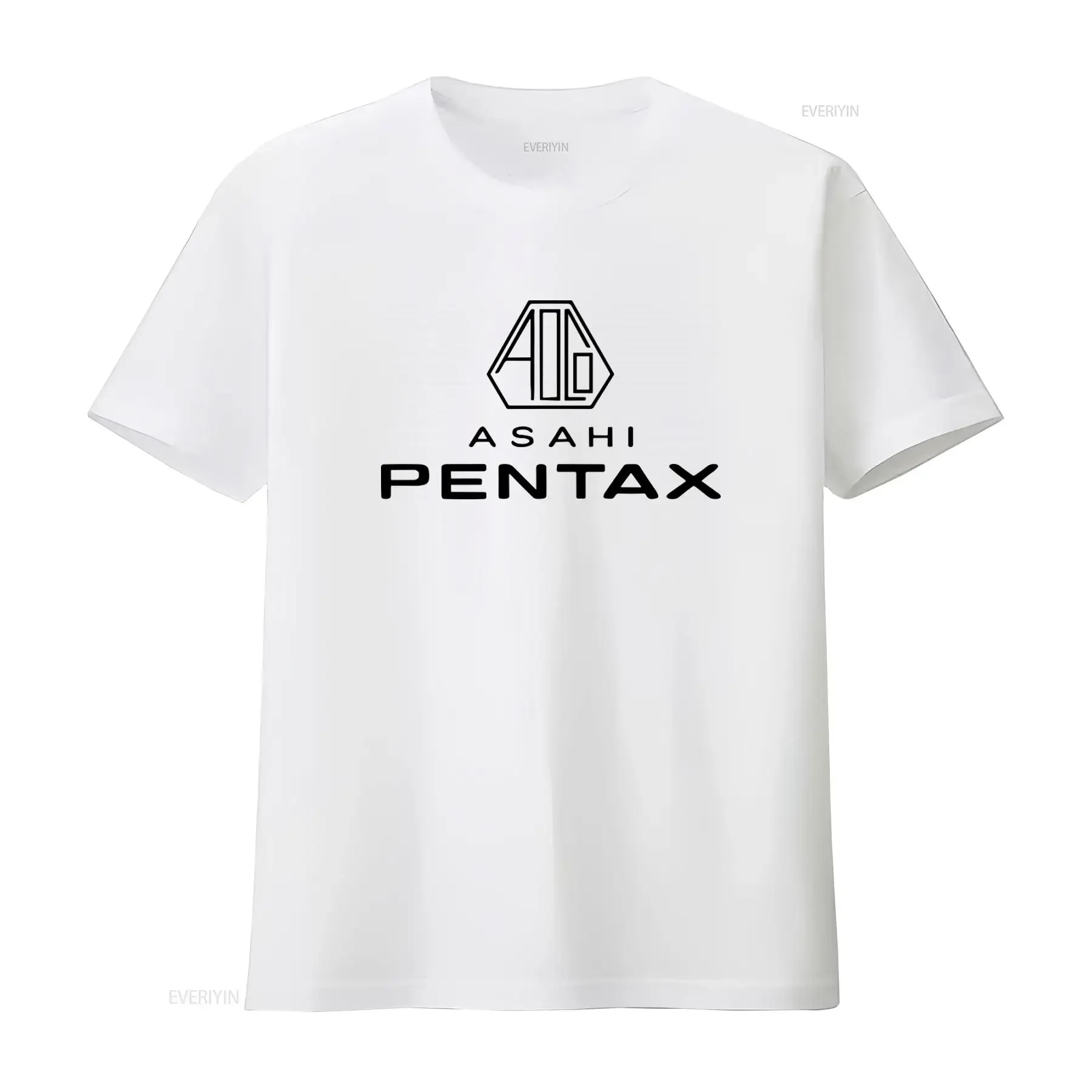 Asahi Pentax Camera Logo Symbol Men's Gray T Shirt Available in Sizes S to 5XL vintage Washed fashion Casual Stretched Unisex