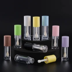 1pc Round Clear Cosmetic Lipgloss 6ML Travel Container DIY with Big Brush Concealer Bottle Makeup Lip Glaze Tubes Косметика