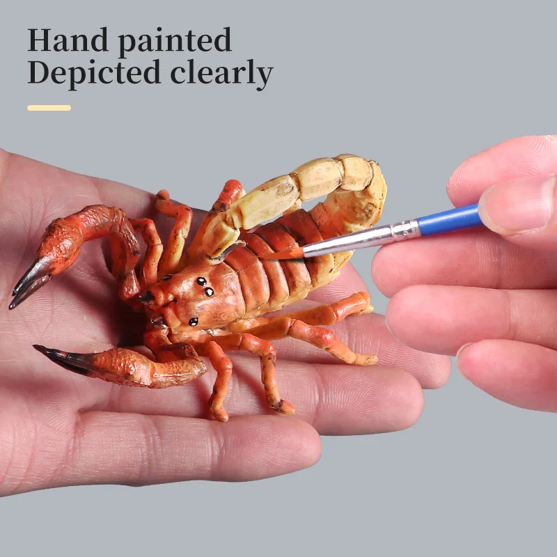 شخصيات عمل العقرب الصلبة محاكاة المفصل الحشرات نماذج للحيوانات لعبة تعليمية معرفية للبنين والبنات الأطفال G