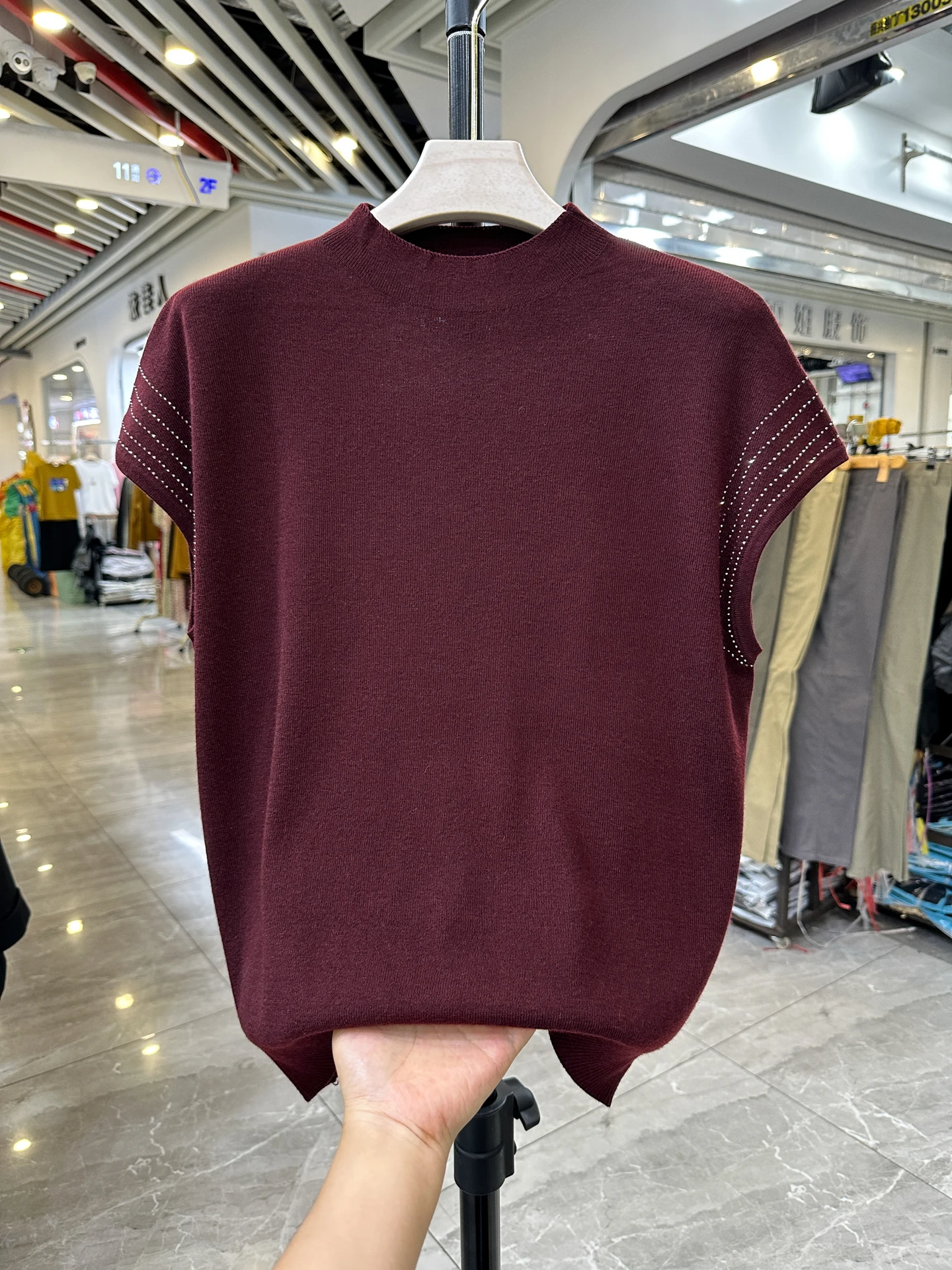 

Loose Fit round Ne Svel Knitwear Mommy Sle Autumn Faion for Middle-Aged And ly Women Comfortable Slimming Top