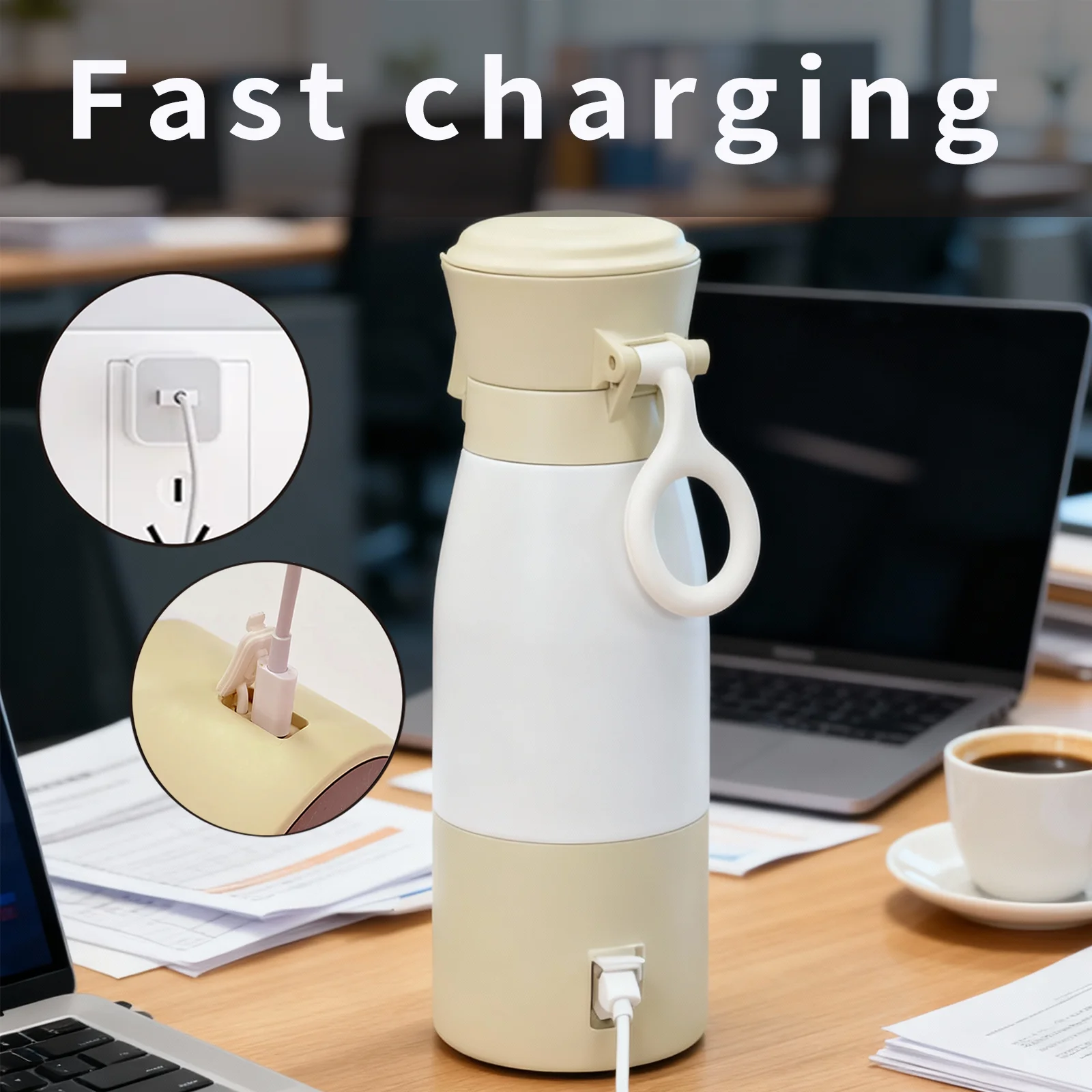 Портативная подогреватель бутылочек, емкостью 500 мл, подходит для различных молочных жидкостей, включая грудное молоко, формулу и воде.